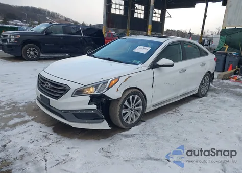 2016 Hyundai Sonata Sport z USA, uszkodzony, nr VIN 5NPE34AF4GH391125